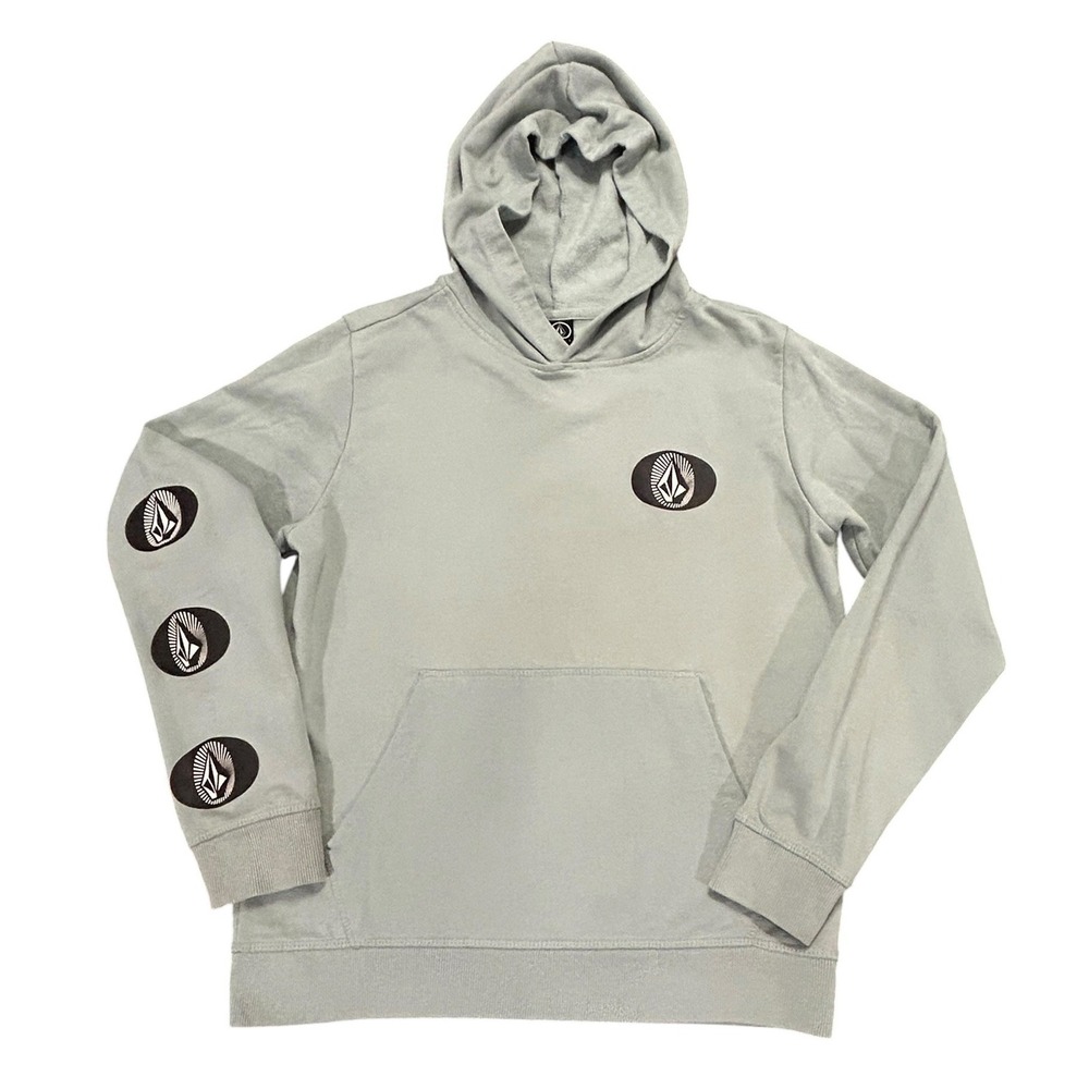 Volcom Kids Stone Logo Sage Green Pullover Hoodie C4102200 Skater Streetwear